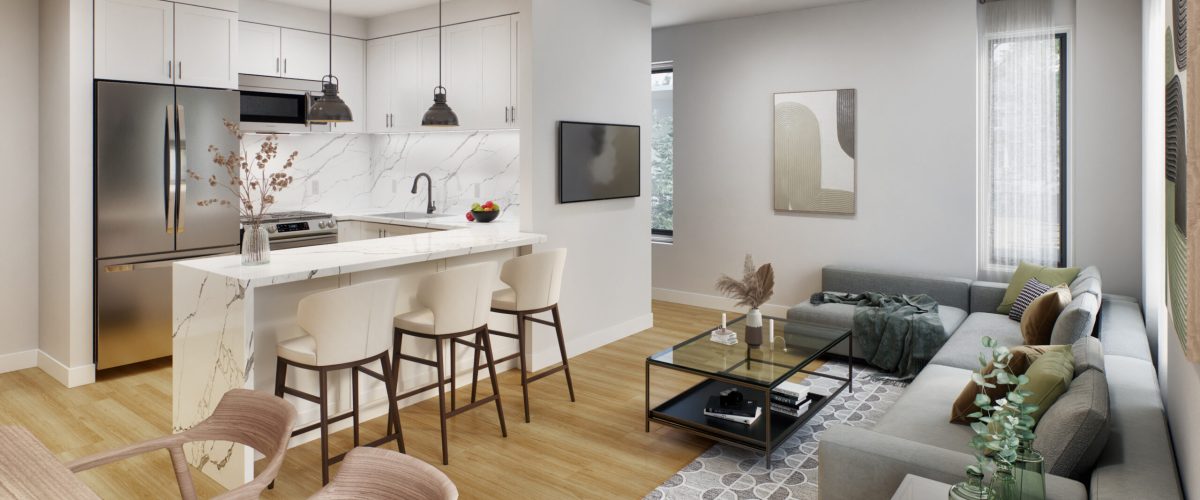 Open Concept Living Kitchen and Dining